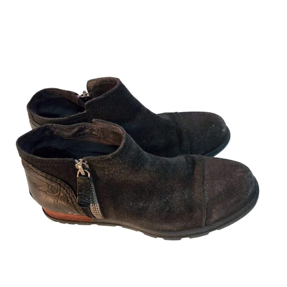 Sorel Major Low Suede Leather Black Chukka Boot Size 8